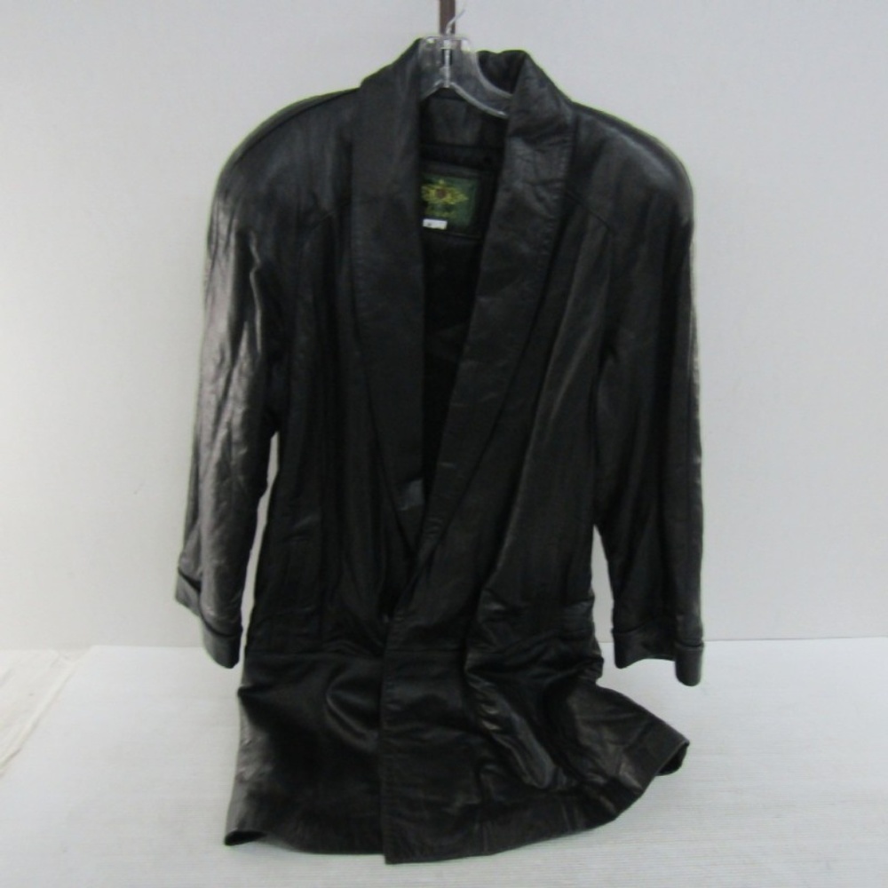 Avinti Soft Black Leather Jacket Size Medium